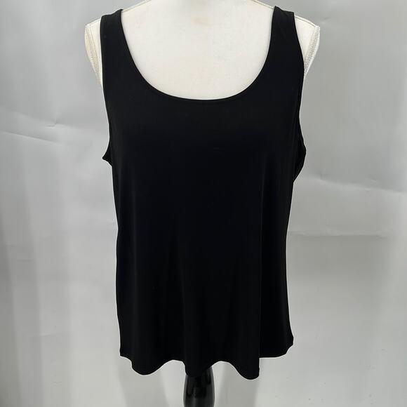 Alfani Women's Black Sleeveless Scoop Neck Layering Tank Top Shell Size XL - Picture 1 of 11